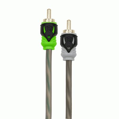 Raptor Pro Series 1.5' 2 Ch .4m Visible Dual Twist Audio RCA