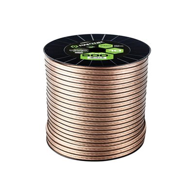 Raptor Pro Series 14 ga Speaker Wire 100' Spool (clear)