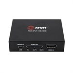 Red Atom HDMI 2.0 1x2 Splitter w /  Scaling, EDID, HDCP 2.2