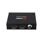 Red Atom HDMI 2.0 1x2 Splitter w /  Scaling, EDID, HDCP 2.2