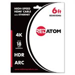 Red Atom 6' High-Speed HDMI 4K Cable with Ethernet