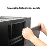 Red Atom 27U Enclosed Locking Rack with Active Cooling(V2 Packaging)