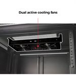 Red Atom 42U Enclosed Locking Rack with Active Cooling(V2 Packaging)