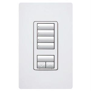 Lutron Radio RA2 CL Hybrid Keypad Wall Mount, 4 Scene (white)