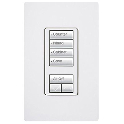 Lutron 4-scene with raise / lower(white)