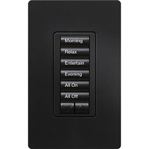 Lutron 6-Button with raise / lower (midnight)