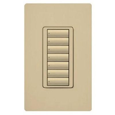 Lutron RadioRA 2 7 Button Wall-Mount Keypad(almond)