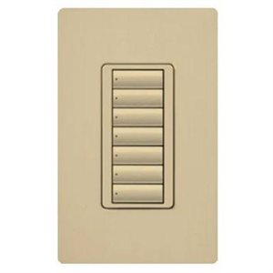 Lutron RadioRA 2 7 Button Wall-Mount Keypad(almond)