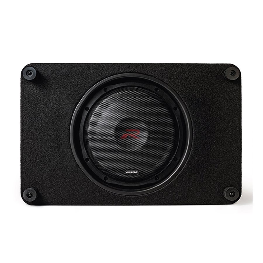 alpine rs sb12 r series shallow 12 loaded subwoofer enclosure