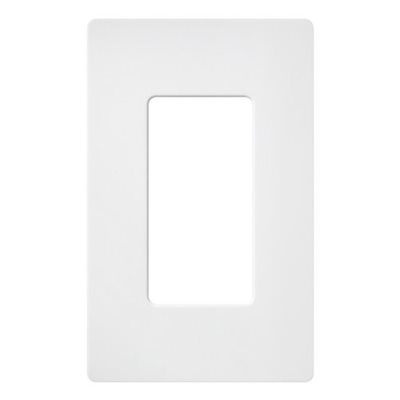 Lutron 1-Gang Satin Wall Plate (snow white)