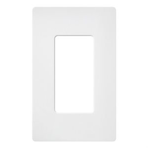 Lutron 1-Gang Satin Wall Plate (snow white)