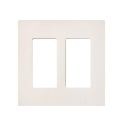 Lutron 2-Gang Satin Wall Plate (biscuit)