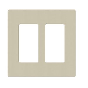 Lutron 2-Gang Satin Wall Plate (clay)