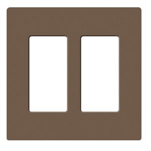 Lutron 2-Gang Satin Wall Plate (espresso)