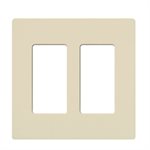 Lutron 2-Gang Satin Wall Plate (eggshell)