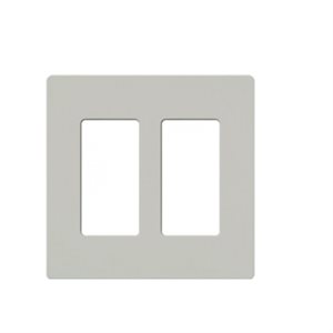 Lutron 2-Gang Satin Wall Plate (palladium)