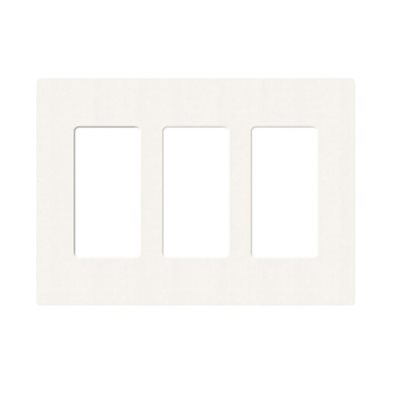 Lutron 3-Gang Satin Wall Plate (brilliant white)