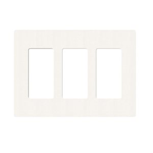 Lutron 3-Gang Satin Wall Plate (brilliant white)