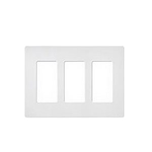 Lutron 3-Gang Satin Wall Plate (eggshell)