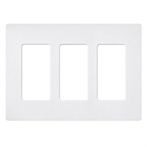 Lutron 3-Gang Satin Wall Plate (snow white)