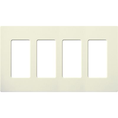 Lutron RadioRA2 Satin Color 4-Gang Wallplate (biscuit)