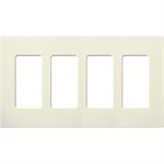 Lutron RadioRA2 Satin Color 4-Gang Wallplate (biscuit)