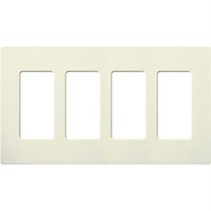 Lutron RadioRA2 Satin Color 4-Gang Wallplate (biscuit)