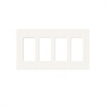 Lutron 4-Gang Satin Wall Plate (brilliant white)