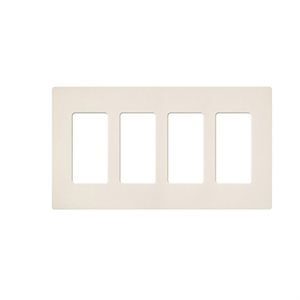 Lutron 4-Gang Satin Wall Plate (eggshell)