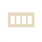 Lutron 4-Gang Satin Wall Plate (sand)