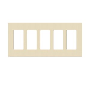 Lutron 5-Gang Satin Wall Plate (sand)