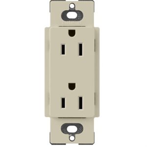 Lutron Satin Color 15A Duplex Receptacle (clay)