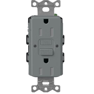 Lutron 15A GFCI Self-Testing Duplex Receptacle (slate)