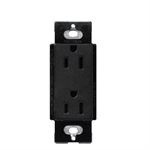 Lutron Satin Color 15A Duplex Receptacle (midnight)