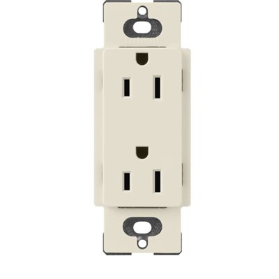 Lutron Satin Color 15A Duplex Receptacle (pumice)