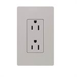 Lutron Satin Color 15A Duplex Receptacle (taupe)