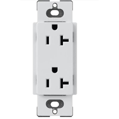 Lutron Satin Color 20A Duplex Receptacle (mist)