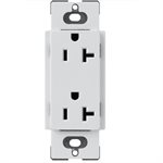 Lutron Satin Color 20A Duplex Receptacle (mist)