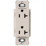 Lutron Satin Color 20A Duplex Receptacle (taupe)