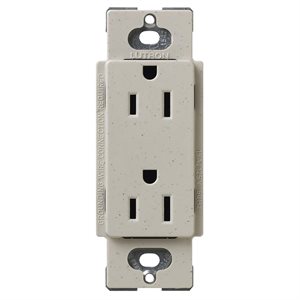 Lutron Tamper Resistant Receptacle (Stone)