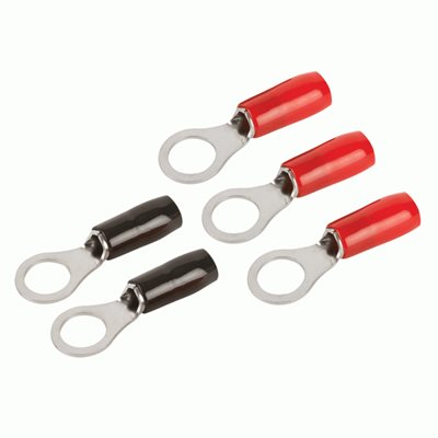 T-Spec v8 8 ga 3 / 8" Crimp Ring Terminal (red / black, 20 pk)