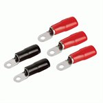 T-Spec v8 1 / 0 ga 1 / 4" Crimp Ring Terminal (red / black, 5 pk)