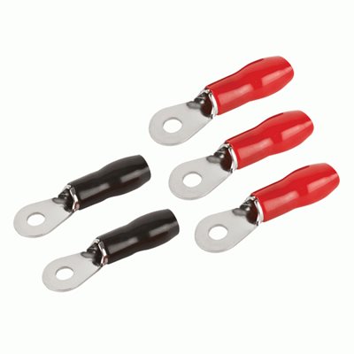 T-Spec v8 4 ga 1 / 4" Crimp Ring Terminal (red / black, 20 pk)