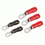 T-Spec v8 4 ga 5 / 16" Crimp Ring Terminal (red / black, 20 pk)