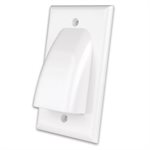 Vanco Flat Panel One-Gang Cable Wall Plate (white)