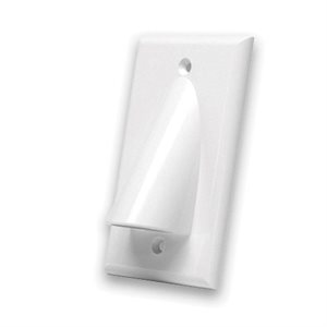 Vanco Bulk Cable Wall Plates- Single (White)