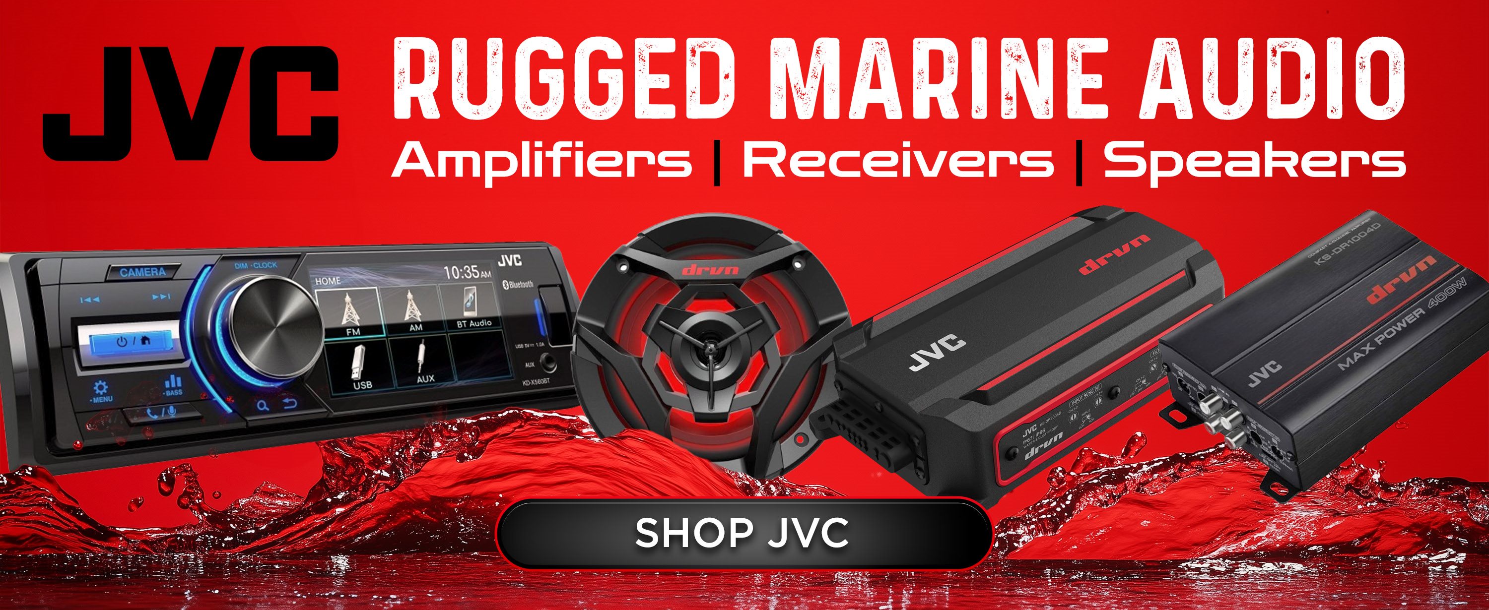 Rugged marine audio from JVC