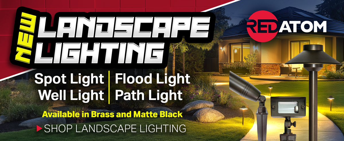 New Landscape Lighting from Red Atom...Spot Light | Flood Light | Well Light | Path Light...Available in Brass and Black Matte...Shop Landscape Lighting